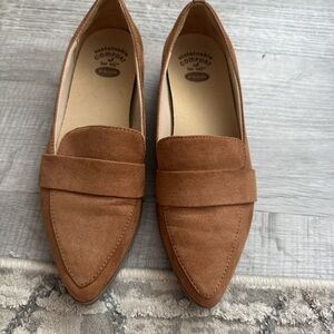 Dr scholls brown suede loafer